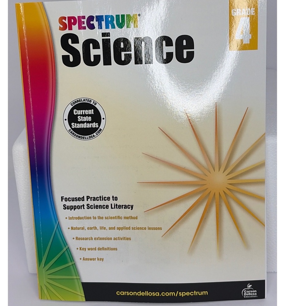 Spectrum Science Grade 4 Workbook‎ Carson Dellosa Education ISBN 9781483811680